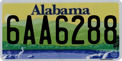 AL license plate 6AA6288