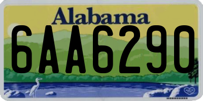 AL license plate 6AA6290