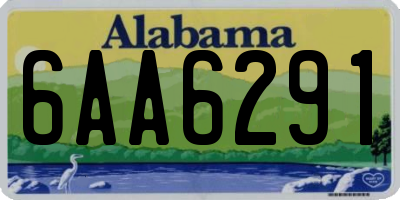 AL license plate 6AA6291