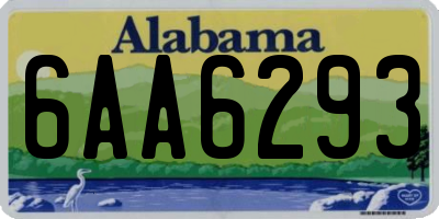 AL license plate 6AA6293