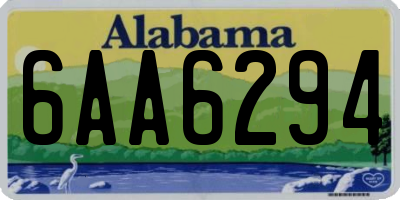 AL license plate 6AA6294