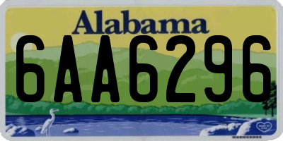 AL license plate 6AA6296
