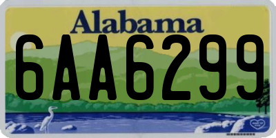 AL license plate 6AA6299