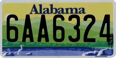 AL license plate 6AA6324