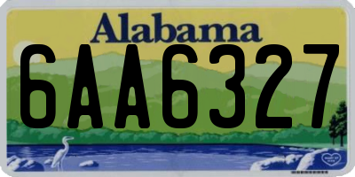 AL license plate 6AA6327