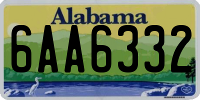 AL license plate 6AA6332