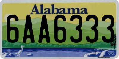 AL license plate 6AA6333