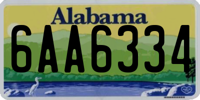 AL license plate 6AA6334