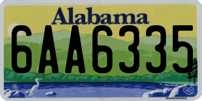 AL license plate 6AA6335