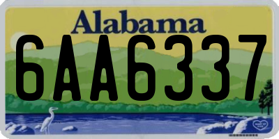 AL license plate 6AA6337