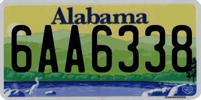 AL license plate 6AA6338