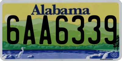 AL license plate 6AA6339