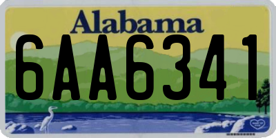 AL license plate 6AA6341