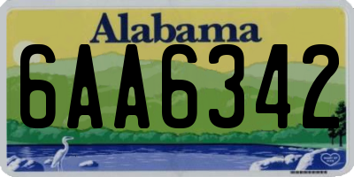 AL license plate 6AA6342