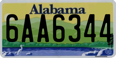 AL license plate 6AA6344