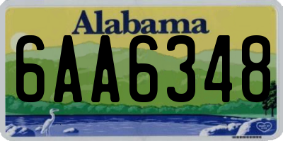 AL license plate 6AA6348