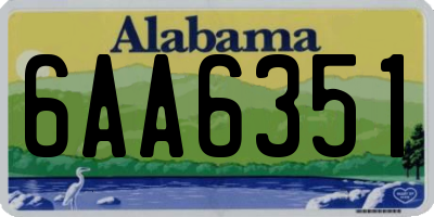 AL license plate 6AA6351
