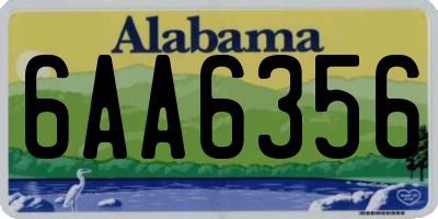 AL license plate 6AA6356