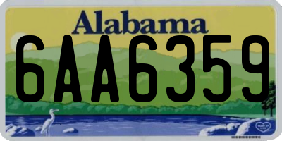 AL license plate 6AA6359