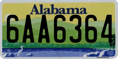 AL license plate 6AA6364