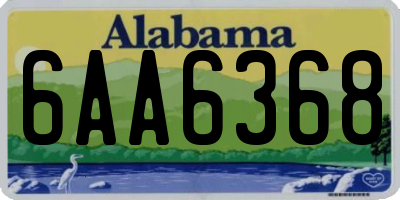 AL license plate 6AA6368