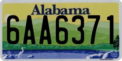 AL license plate 6AA6371