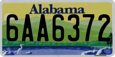 AL license plate 6AA6372