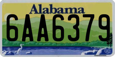 AL license plate 6AA6379