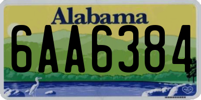 AL license plate 6AA6384