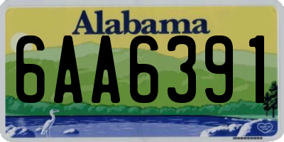 AL license plate 6AA6391