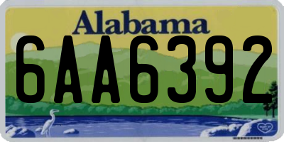 AL license plate 6AA6392
