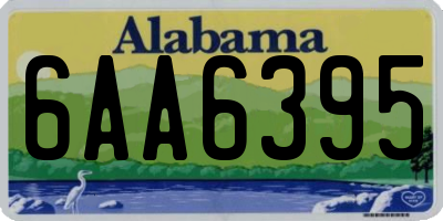 AL license plate 6AA6395