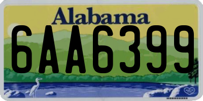 AL license plate 6AA6399