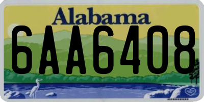 AL license plate 6AA6408