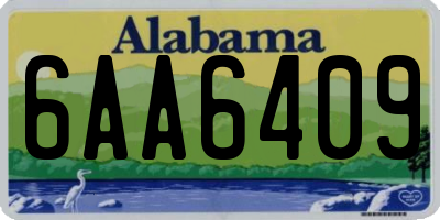 AL license plate 6AA6409
