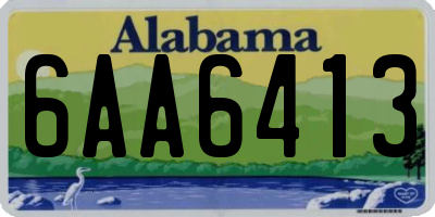 AL license plate 6AA6413