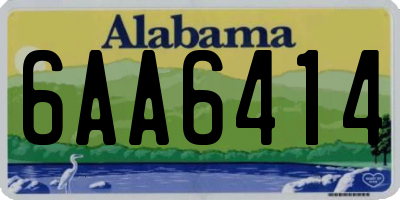 AL license plate 6AA6414