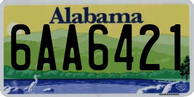 AL license plate 6AA6421