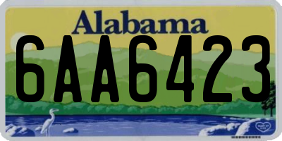 AL license plate 6AA6423