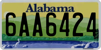 AL license plate 6AA6424