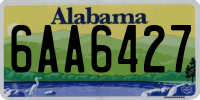 AL license plate 6AA6427