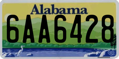 AL license plate 6AA6428