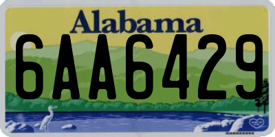 AL license plate 6AA6429