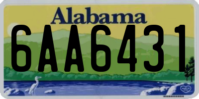 AL license plate 6AA6431