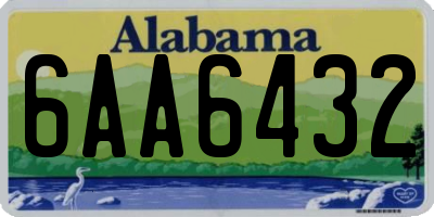AL license plate 6AA6432