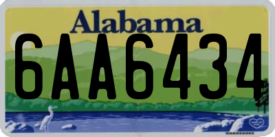 AL license plate 6AA6434