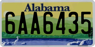 AL license plate 6AA6435