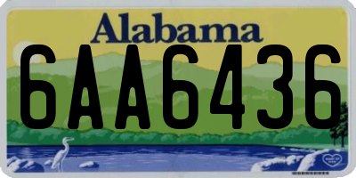 AL license plate 6AA6436