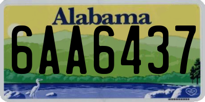 AL license plate 6AA6437