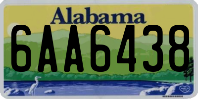 AL license plate 6AA6438